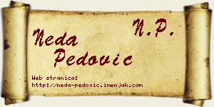 Neda Pedović vizit kartica